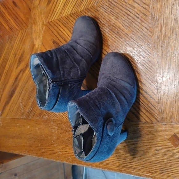 Rampage Faux Suede Ankle Heeled Boots - Picture 2 of 8